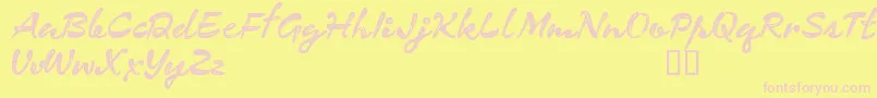 CfexpeditionRegular Font – Pink Fonts on Yellow Background