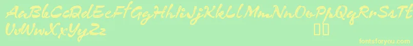 CfexpeditionRegular Font – Yellow Fonts on Green Background