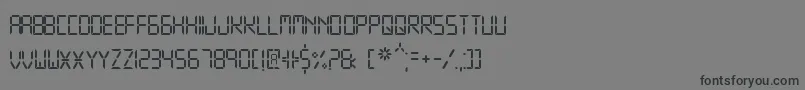 Czcionka DigitalDisplayTfb – czarne czcionki na szarym tle