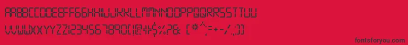 DigitalDisplayTfb Font – Black Fonts on Red Background