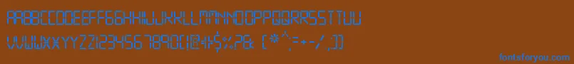 DigitalDisplayTfbフォントについての詳細 フォントDigitalDisplayTfb – 茶色の背景に青い文字
