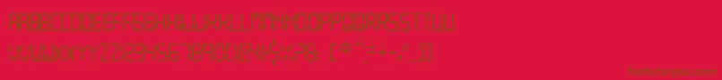 DigitalDisplayTfb Font – Brown Fonts on Red Background