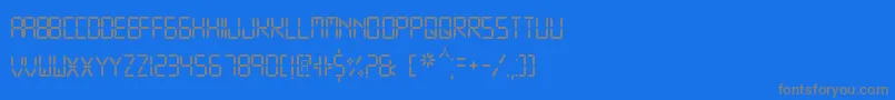 DigitalDisplayTfb Font – Gray Fonts on Blue Background