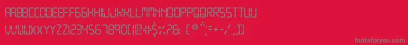 DigitalDisplayTfb Font – Gray Fonts on Red Background