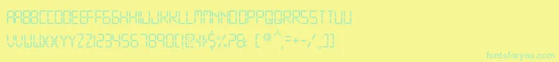 Police DigitalDisplayTfb – polices vertes sur fond jaune