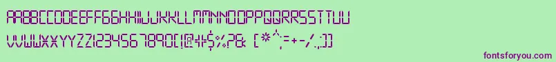 DigitalDisplayTfb Font – Purple Fonts on Green Background