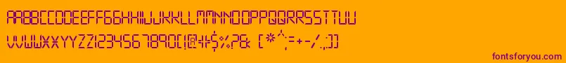 More about DigitalDisplayTfb Font DigitalDisplayTfb Font – Purple Fonts on Orange Background