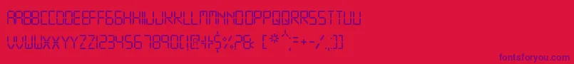 DigitalDisplayTfb Font – Purple Fonts on Red Background