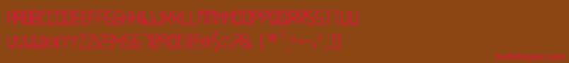 DigitalDisplayTfb Font – Red Fonts on Brown Background