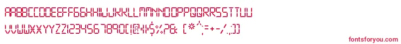 DigitalDisplayTfb Font – Red Fonts on White Background