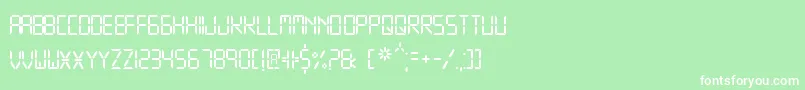 フォントDigitalDisplayTfb – 緑の背景に白い文字