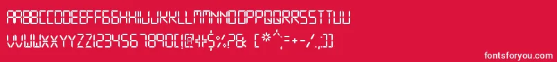 DigitalDisplayTfb Font – White Fonts on Red Background