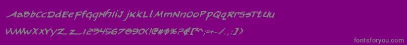 フォントArilonbi – 紫の背景に灰色の文字