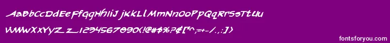 Arilonbi Font – White Fonts on Purple Background