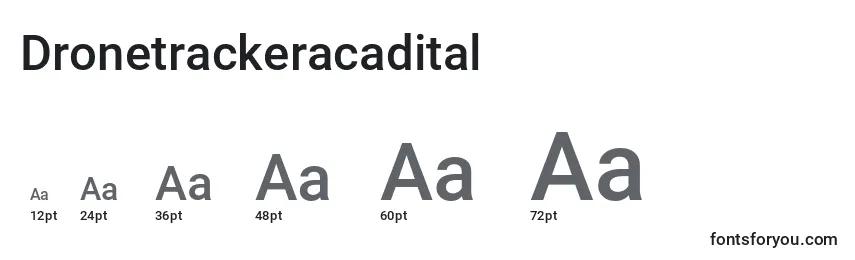 Размеры шрифта Dronetrackeracadital