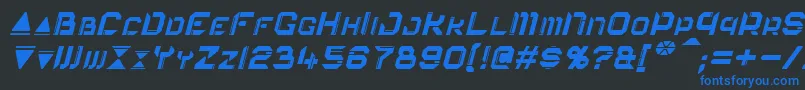 fuente EurocorpItalic – Fuentes Azules Sobre Fondo Negro