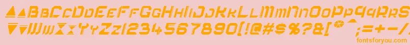 EurocorpItalic Font – Orange Fonts on Pink Background