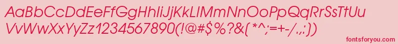 AvignonItalic Font – Red Fonts on Pink Background