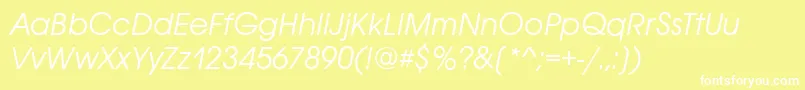 More about AvignonItalic Font AvignonItalic Font – White Fonts on Yellow Background