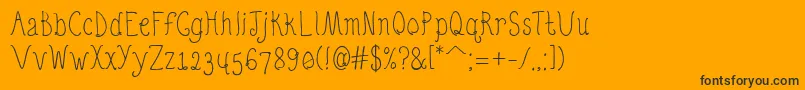 QuirkyNots Font – Black Fonts on Orange Background