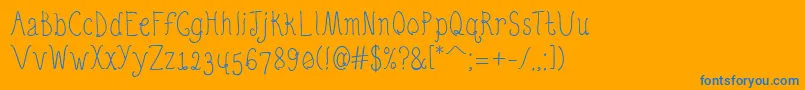 QuirkyNots Font – Blue Fonts on Orange Background