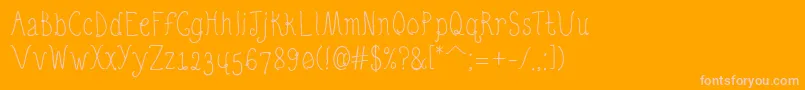 QuirkyNots Font – Pink Fonts on Orange Background