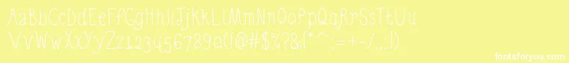 QuirkyNots Font – White Fonts on Yellow Background