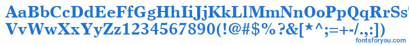 Czcionka TimesEuropaLtBold – niebieskie czcionki