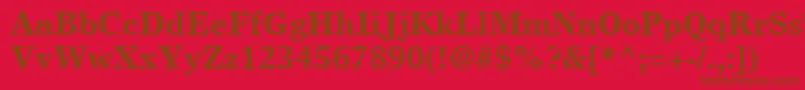 TimesEuropaLtBold Font – Brown Fonts on Red Background