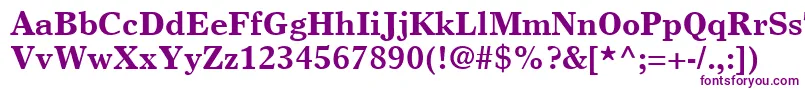 TimesEuropaLtBold Font – Purple Fonts on White Background