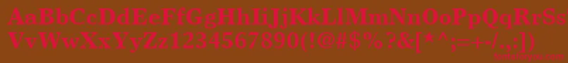 TimesEuropaLtBold Font – Red Fonts on Brown Background