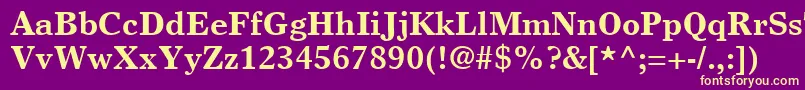 Шрифт TimesEuropaLtBold – жёлтые шрифты на фиолетовом фоне