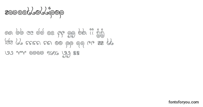 Czcionka SweetLollipop – alfabet, cyfry, specjalne znaki