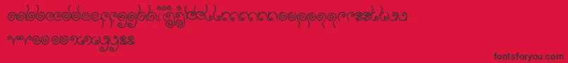 SweetLollipop Font – Black Fonts on Red Background