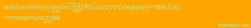 SweetLollipop Font – Green Fonts on Orange Background