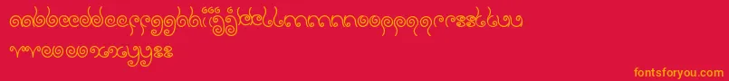 SweetLollipop Font – Orange Fonts on Red Background