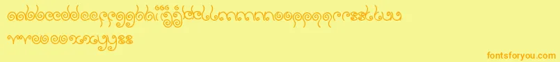 SweetLollipop Font – Orange Fonts on Yellow Background