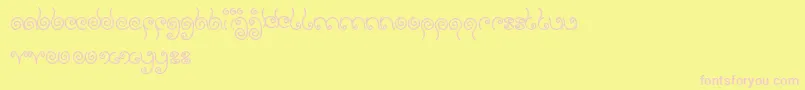 SweetLollipop Font – Pink Fonts on Yellow Background