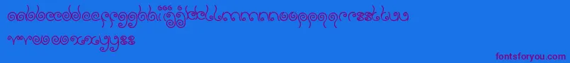 SweetLollipop-Schriftart – Violette Schriften auf blauem Hintergrund