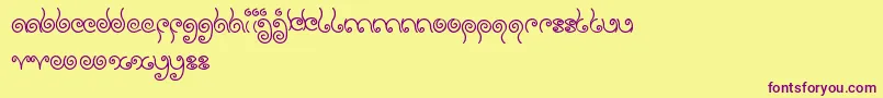 SweetLollipop Font – Purple Fonts on Yellow Background