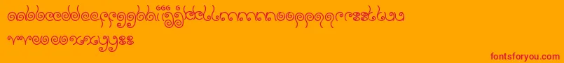 SweetLollipop Font – Red Fonts on Orange Background