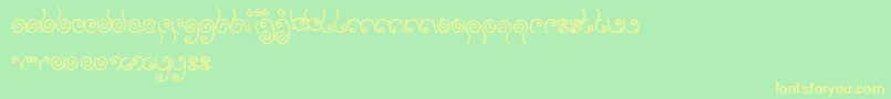 SweetLollipop Font – Yellow Fonts on Green Background