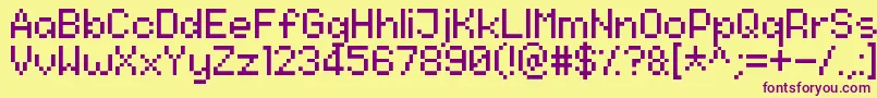 NineteenNinetyThree Font – Purple Fonts on Yellow Background