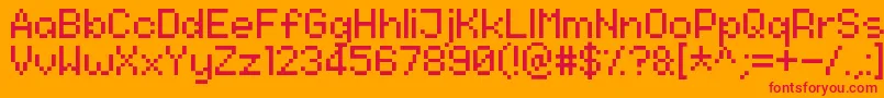 NineteenNinetyThree Font – Red Fonts on Orange Background