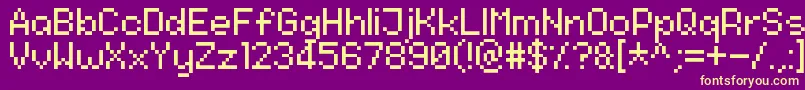 NineteenNinetyThree Font – Yellow Fonts on Purple Background