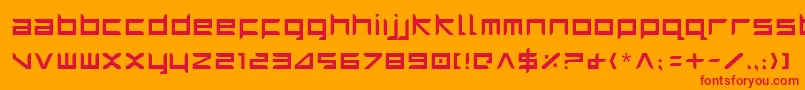 フォントHarrier – オレンジの背景に赤い文字