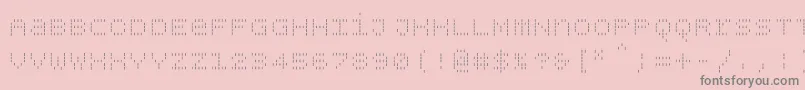 Шрифт Bpdotsunicasevertical – серые шрифты на розовом фоне