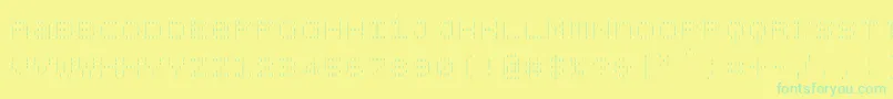 Lisätietoja Bpdotsunicasevertical-fontista Bpdotsunicasevertical-fontti – vihreät fontit keltaisella taustalla