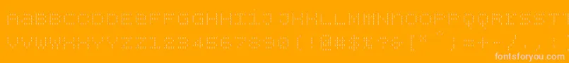フォントBpdotsunicasevertical – オレンジの背景にピンクのフォント