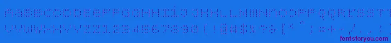 Bpdotsunicasevertical Font – Purple Fonts on Blue Background